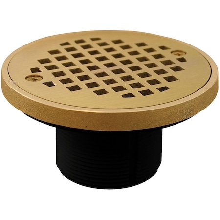 Jones Stephens 2in. IPS ABS Spud with 4in. Polished Brass Strainer with Ring D57984